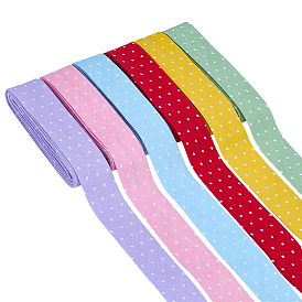 12м 6 цвета хлопковой ленты, узор в горошек, для упаковки подарков, аксессуары для волос ремесло