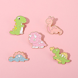 Cute Colorful Dinosaur Alloy Brooch for Cartoon Clothes Bags Accessories Badge