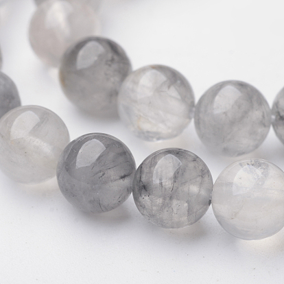 Quartz trouble naturel brins de perles rondes, 8.5mm, Trou: 1mm, Environ 47 pcs/chapelet, 15.3 pouce