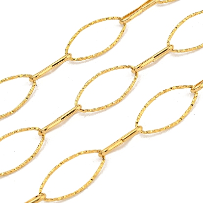10M Ion Plating(IP) 304 Stainless Steel Oval & Peanut Link Chains, Unwelded, with Spool