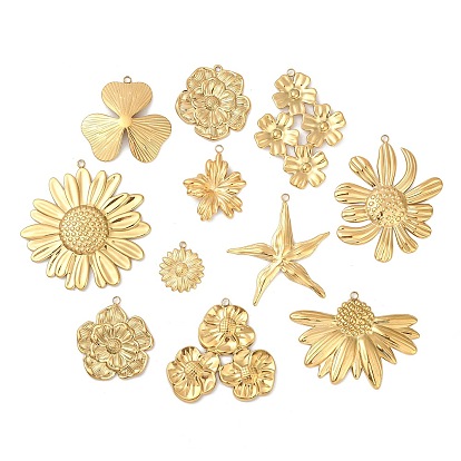 304 подвески из нержавеющей стали, ионное покрытие (ip), цветочный шарм