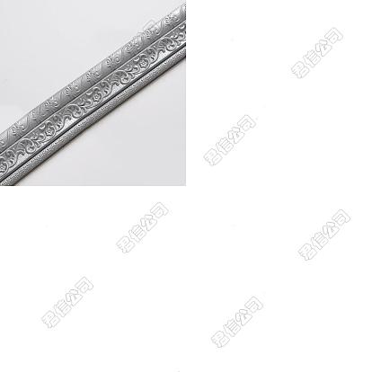 2piezas de espuma 3d borde de papel tapiz autoadhesivo impermeable, Pegatinas de rodapié de líneas de flores, adornos de pared para sala de estar, hogar, oficina, hotel, decoración diy