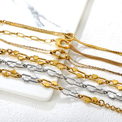 304 Stainless Steel Chain Bracelets for Women