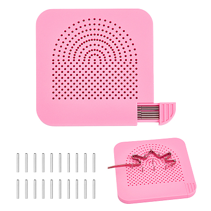 DIY Wire Jig Kit, ABS Plate with Zinc Alloy Sticks, Jewelry Making Tools, Square