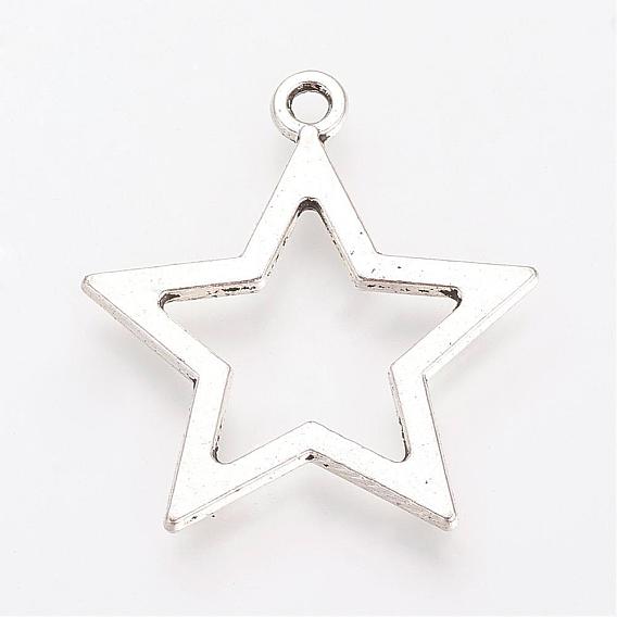 Сплавочные подвески тибетского стиля, без кадмия, без никеля и без свинца, звезда