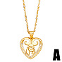 Sparkling Heart-shaped Mom Necklace with Micro Inlaid Zircon, Fashionable Mother's Day Jewelry
