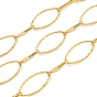 10M Ion Plating(IP) 304 Stainless Steel Oval & Peanut Link Chains, Unwelded, with Spool