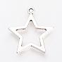 Сплавочные подвески тибетского стиля, без кадмия, без никеля и без свинца, звезда