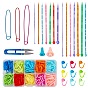 DIY Sweater Kits, with Plastic Knitting Needles & Knitting Needle Caps & Stitch Needle Clip, Aluminum Stitch Holder and Iron Scissors