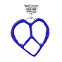 Tibetan Style Alloy European Dangle Charms, Large Hole Pendants, with Enamel, Heart Peace Sign