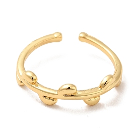 Brass Leaf Open Cuff Ring for Women, Cadmium Free & Nickel Free & Lead Free