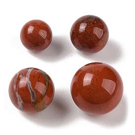 Natural Red Jasper No Hole Sphere Beads, Round