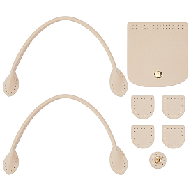 PU Imitation Leather Bag Making Kit, Including Bag Hands and Findings, for DIY Bag Making