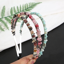 Обручи для волос из натуральных камней, аксессуары для волос для женщин и девочек