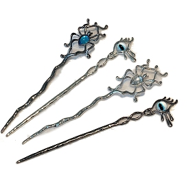 Metal Hair Sticks, Hair Accessories for Woman Girls, Spider/Eye