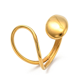 Placage ionique (ip) 304 anneaux de manchette en acier inoxydable pour femmes, anneau enveloppant