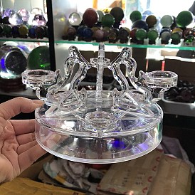 Transparent Acrylic Seven-star Array Crystal Ball Display Bases, Crystal Sphere Display Stand