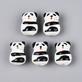 Фарфоровые бусины ручной работы, панда, пастельный фарфор