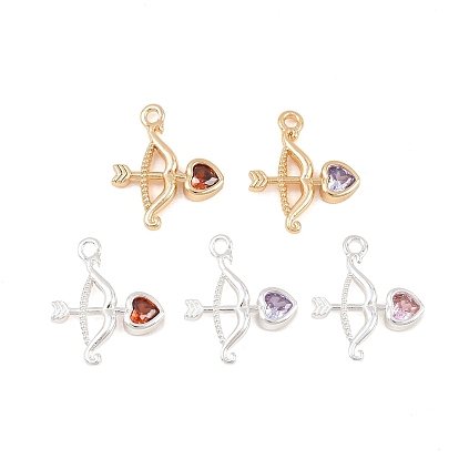 Кулон из циркония, амулеты из лука и стрел, настоящее 18k позолоченное/925 посеребренное