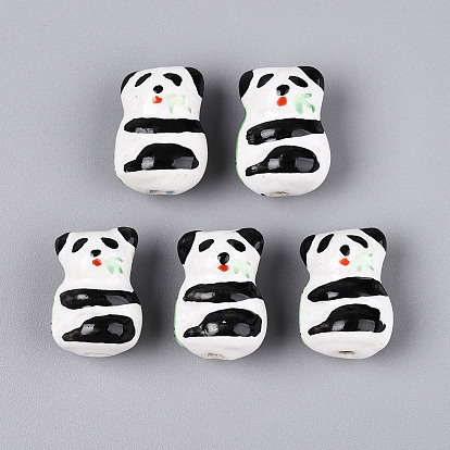Фарфоровые бусины ручной работы, панда, пастельный фарфор
