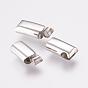 304 Stainless Steel Magnetic Clasps with Glue-in Ends, Ion Plating (IP), Rectangle