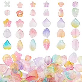 ARRICRAFT Electroplate Transparent Glass Beads, Mixed Shapes