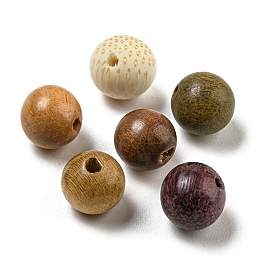 Wood Beads, Undyed, Round