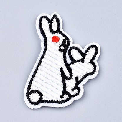 Rabbit Shape Computerized Embroidery Cloth Iron on/Sew on Patches, Costume Accessories, Appliques
