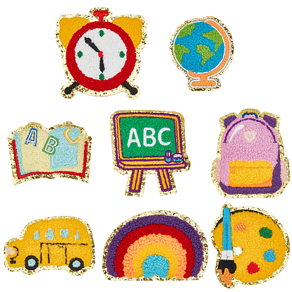 8шт. 8 модели нашивок из полиэстера для школьной одежды, разнообразные