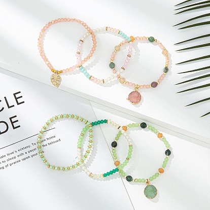 Модный браслет из стеклянных бусин - простой и натуральный браслет в лесном стиле для девочек