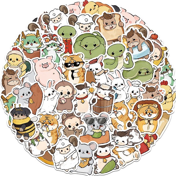 60шт ПВХ водонепроницаемые наклейки со знаками зодиака, самоклеящиеся наклейки, для чемодана, скейтборде, холодильник, шлем