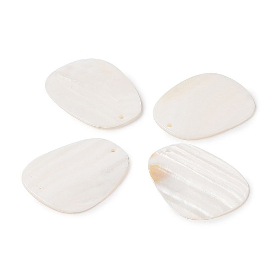 Natural Shell Pendant, Trapezoid