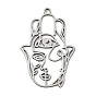201 подвески из нержавеющей стали, лазерная резка, hamsa hand charms