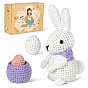 Наборы для вязания кролика своими руками для начинающих, включая крючок для вязания, иглу и пряжу, маркер стежка, волокнистый наполнитель, ремесло глаз, инструкции