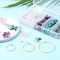 DIY Earrings Making Kits, Including 316 Surgical Stainless Steel Wine Glass Charms Rings, Natural & Synthetic Mixed Gemstone Chip Beads