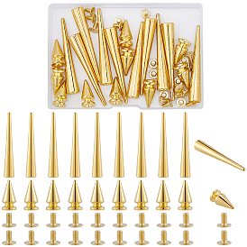 20шт. 2 виды заклепок из сплава, конус