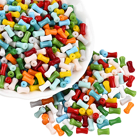 500 шт. непрозрачных цветных стеклянных бусин, бамбук совместное