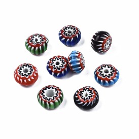 Handmade Millefiori Lampwork Beads, Rondelle