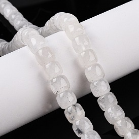 Natural Quartz Crystal Beads Strands, Rock Crystal Barrel