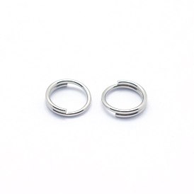 302 Stainless Steel Split Rings, Double Loops Jump Rings