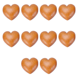 10 шт. бусины из сандалового дерева, сердце
