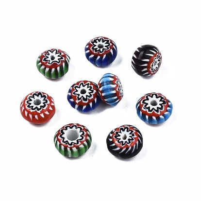 Handmade Millefiori Lampwork Beads, Rondelle