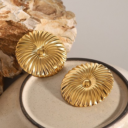 304 из нержавеющей стали серьги, цветок