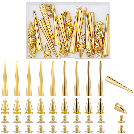 20шт. 2 виды заклепок из сплава, конус