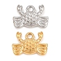 304 Stainless Steel Charms, Crab with Texture Charms