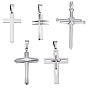 5 шт 5 стили 304 подвески из нержавеющей стали, крестик