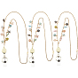 3Pcs Ocaen Theme 304 Stainless Steel Necklaces, Mixed Shapes, with Alloy Pendants and ABS Plastic Retractable Badge Holders