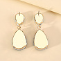 Colorful Transparent Glass Crystal Earrings with Fashionable Waterdrop Shape for Elegant and Stylish Women