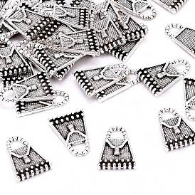 Tibetan Style Pendants, Lead Free and Cadmium Free, 16.5x12x2mm, Hole: 3mm