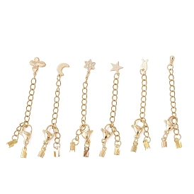 6 шт. 304 конец из нержавеющей стали с цепями, с 304 застежками-карабинами из нержавеющей стали и латунными подвесками